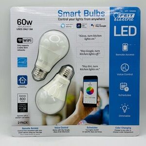 FEIT White LED Smart Bulbs. 60w. New in packaging.